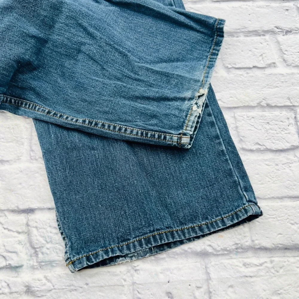 Axist Mens Relaxed Fit Straight Leg Jeans Blue Medium Wash 48x32 Cotton
